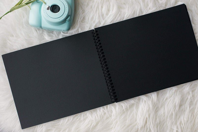 Paper 'n Such Graduation Party Black Guest Book with Blank Pages for Polaroid Pictures, Funeral, Wedding Reception, Birthday, Bridal or Baby Shower, Vacation House Guestbook -Spiral Hardcover - Image 3